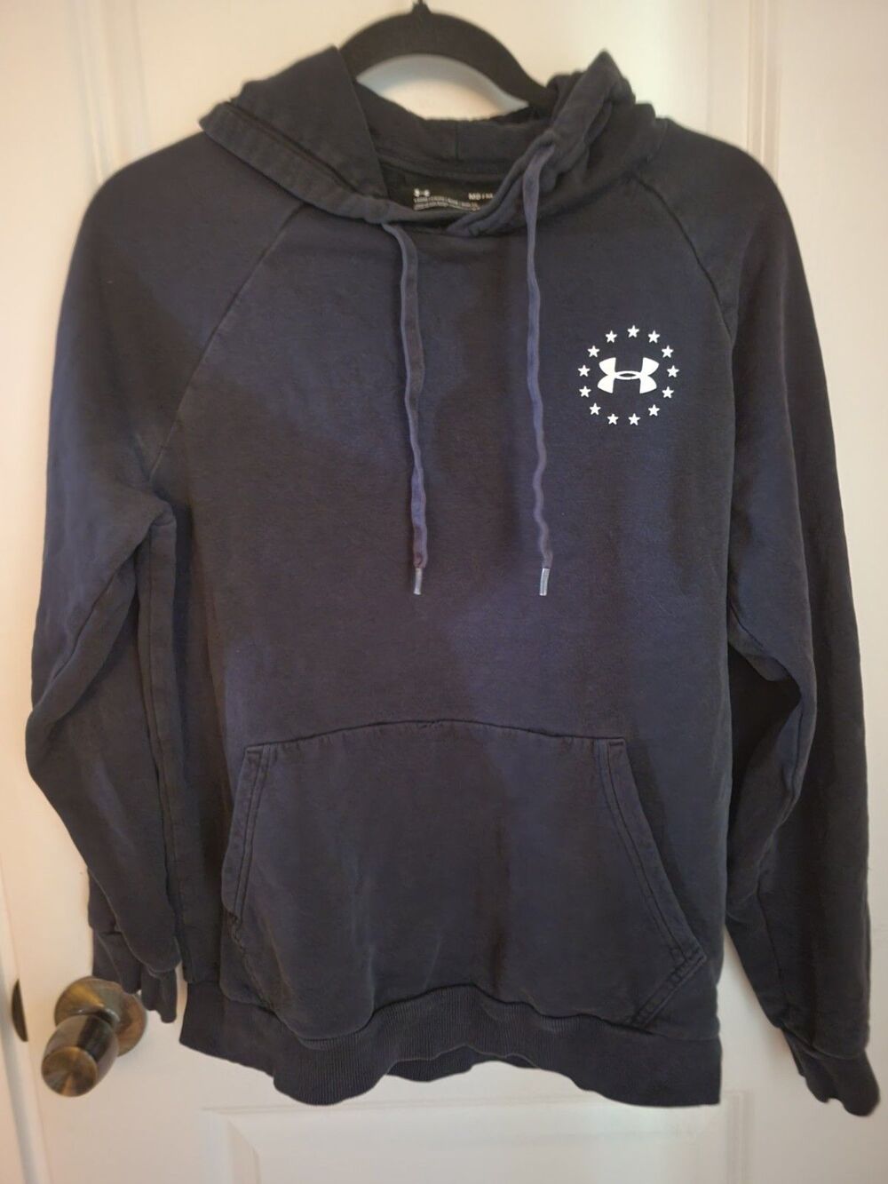 Women's Under Armour Patriotic Flag Black & White Hoodie Sz M